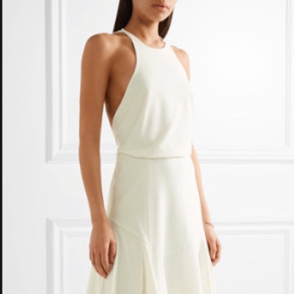 Halston Heritage Sleeveless High-Neck Dress